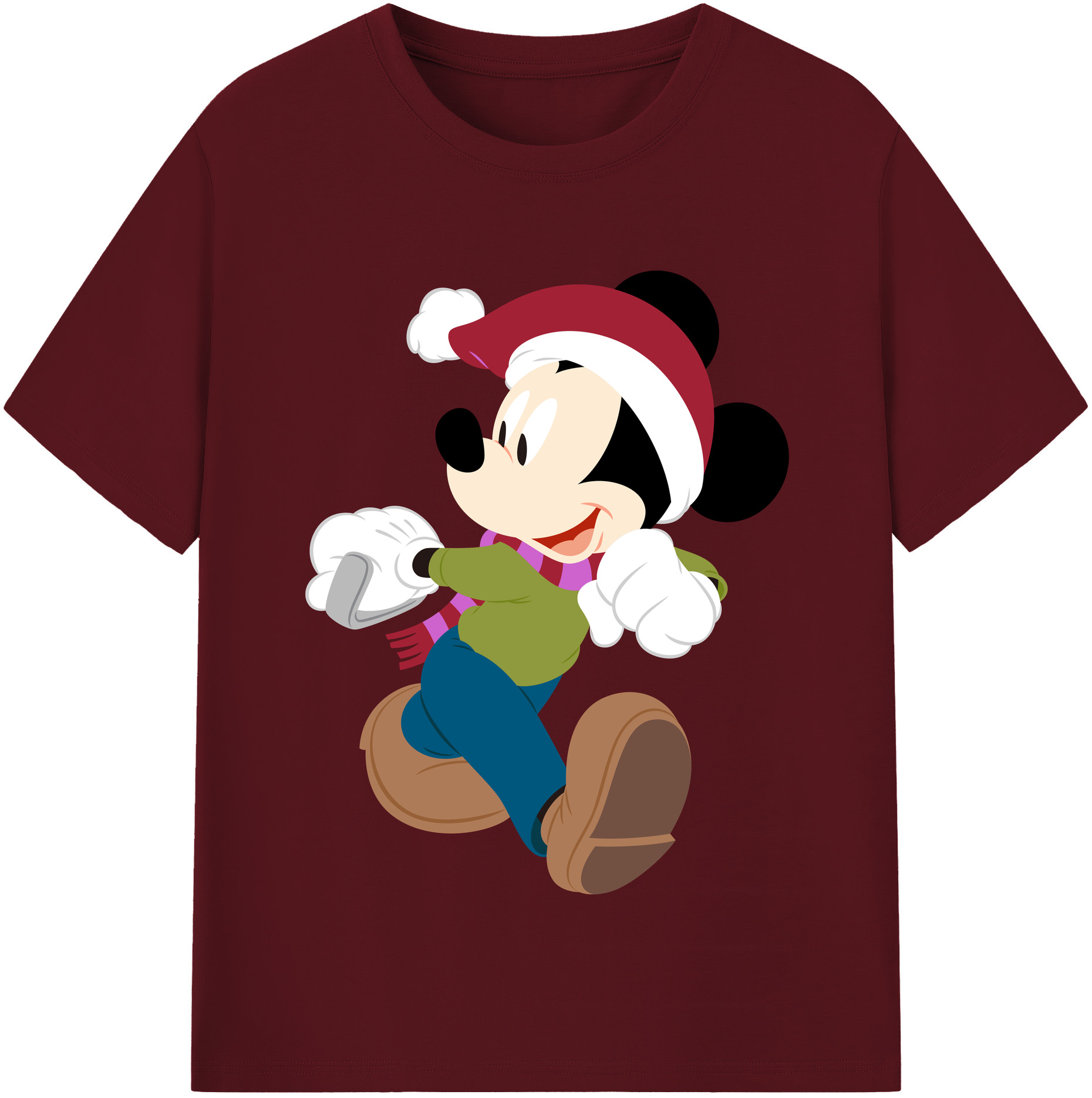（画像用） ミッキーマウス Mickey Mouse 綿100％半袖Tシャツ（フロントプリント）
